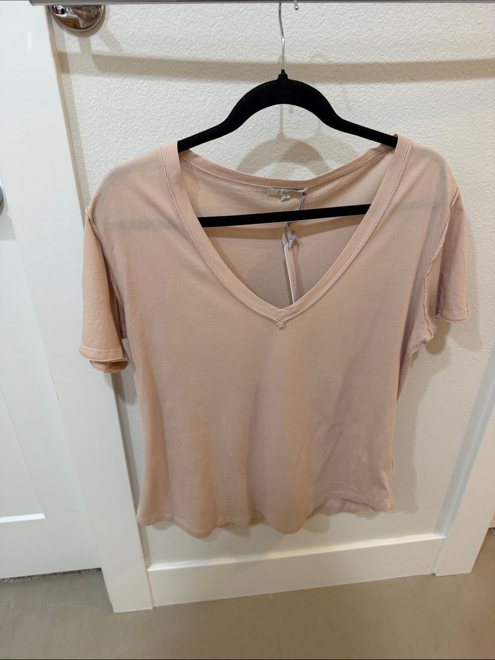 Z Supply Neutral Blush V-Neck Short Sleeve Tee